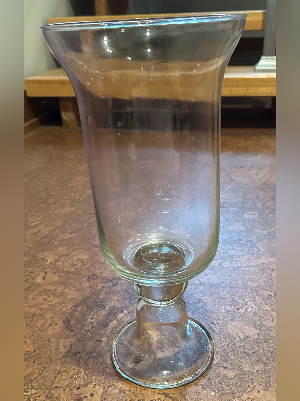 Southern Living Clear Glass Hurricane Candle Vase